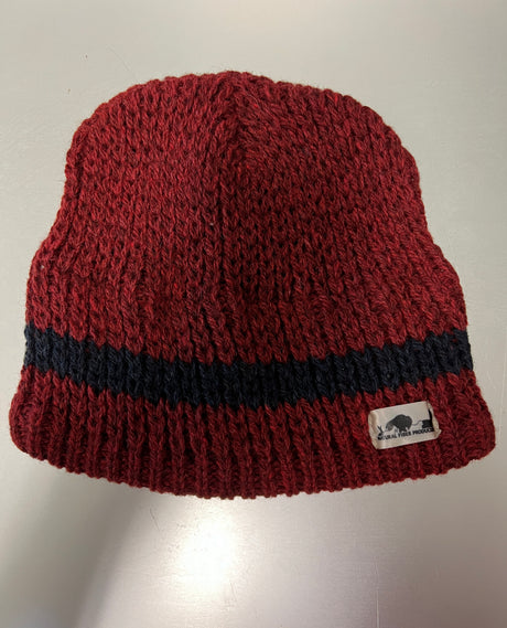 Fleece Lined Hat with Stripe