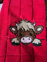Highland Cow Kitchen Towel