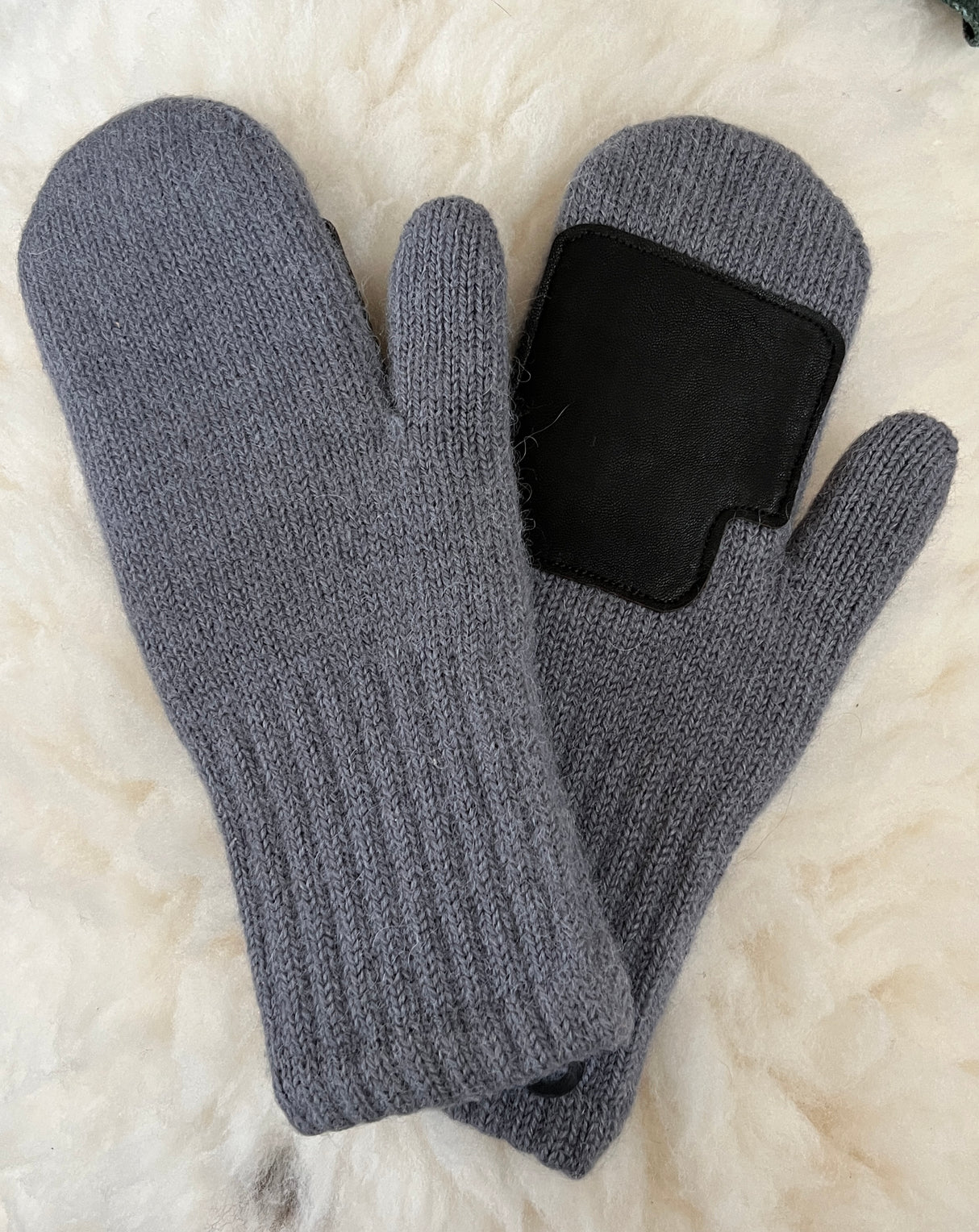 Mother Nature's Leather Palm Mittens-Lined
