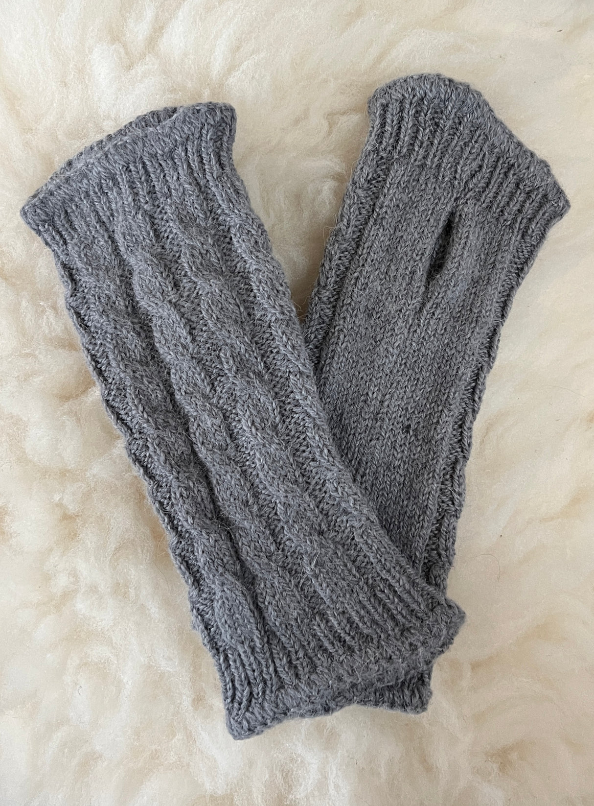 Mother Nature's Fingerless Gloves with Cables