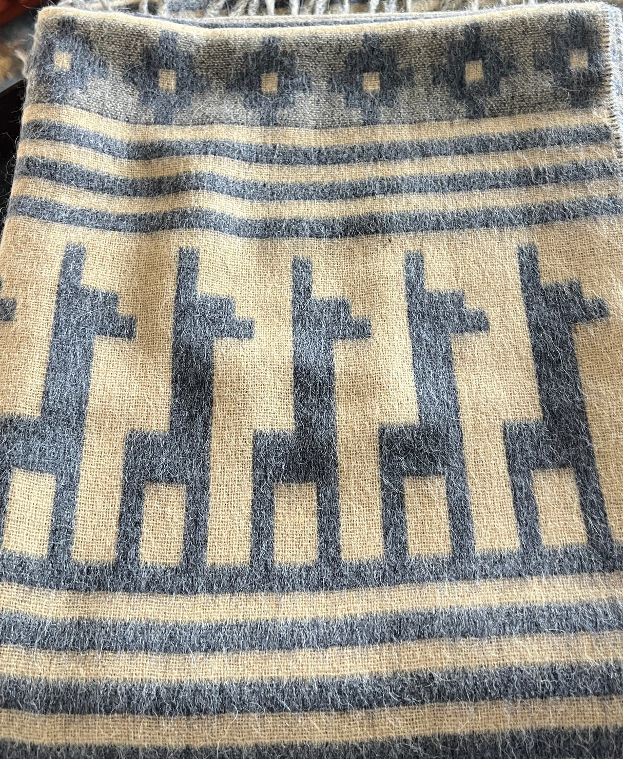 Alpaca Motif Throw