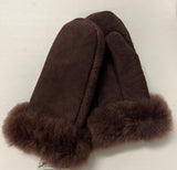 Sheep Skin Mittens with Alpaca Fur